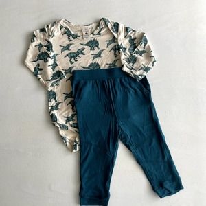 Kate Quinn green dinosaur set 12-18m